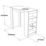 Hanah Home Mesa de bar St1-Gt Gris
